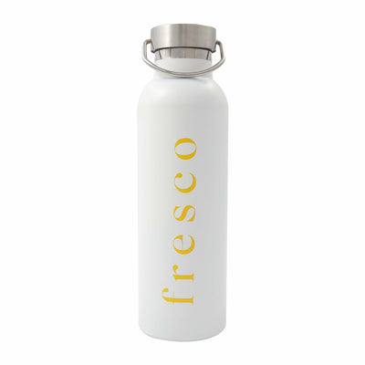 Snow Bottle - 24 Oz Stainless steel vacuum insulated water bottle with coated & durable finish. Leak proof screw on lid. Keep drinks colder or hotter for longer (Ice cold water for 24 hours or piping hot for 12 hours)