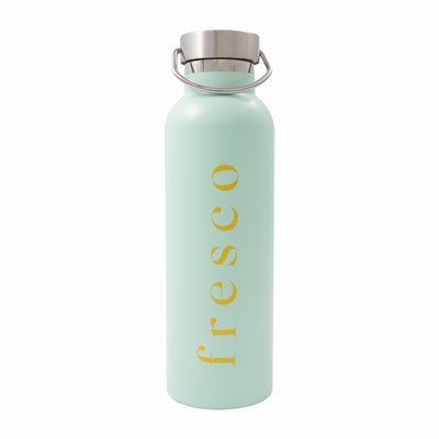 Caribbean Blue Bottle - 24 Oz Stainless steel vacuum insulated water bottle with coated & durable finish. Leak proof screw on lid. Keep drinks colder or hotter for longer (Ice cold water for 24 hours or piping hot for 12 hours)