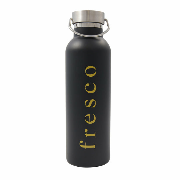 Coal Bottle - 24 Oz Stainless steel vacuum insulated water bottle with coated & durable finish. Leak proof screw on lid. Keep drinks colder or hotter for longer (Ice cold water for 24 hours or piping hot for 12 hours)